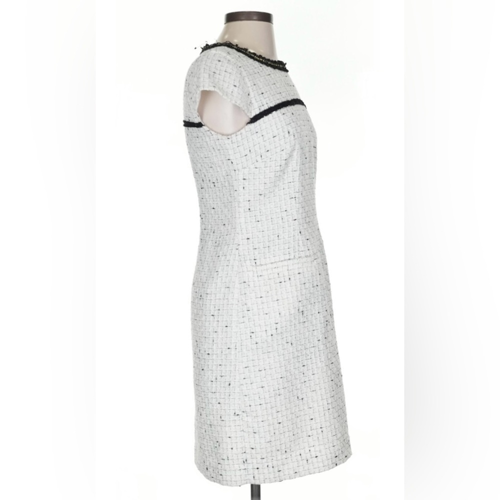 Karl Lagerfeld PARIS Black and White tweed Midi Dress - Picture 3 of 3